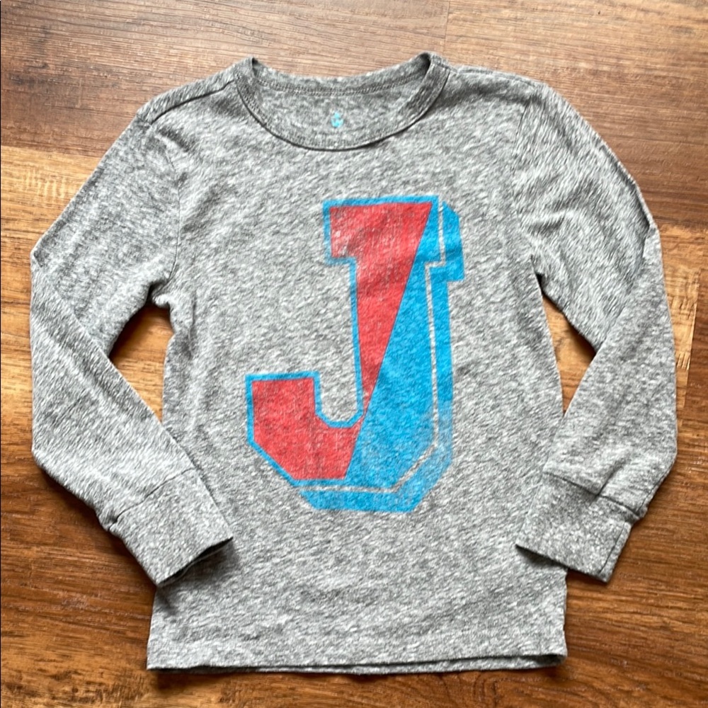 Crewcuts long sleeve grey tee, size 4-5, VGUC